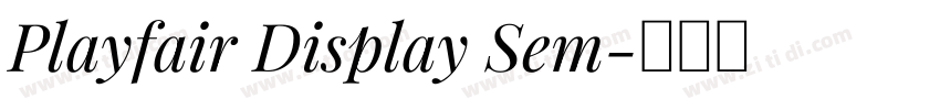 Playfair Display Sem字体转换